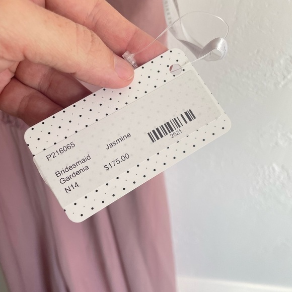 JASMINE BRIDESMAIDS NWT bridesmaid jumpsuit gardenia pink mauve lace chiffon - Picture 5 of 14